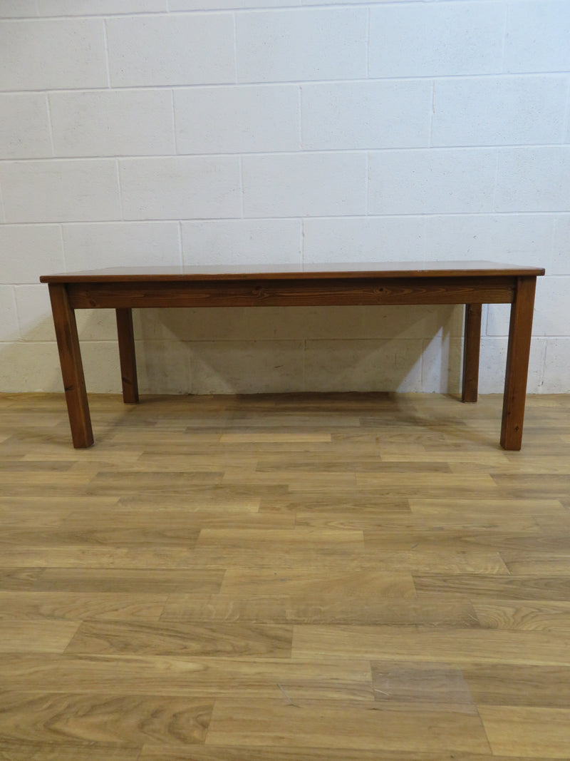 Dark Stained Pine Coffee Table
