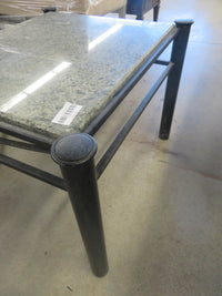 Patio End Table with Stone Top