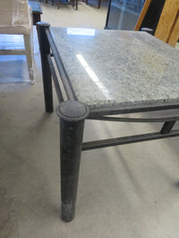 Patio End Table with Stone Top