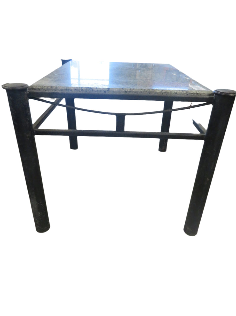 Patio End Table with Stone Top