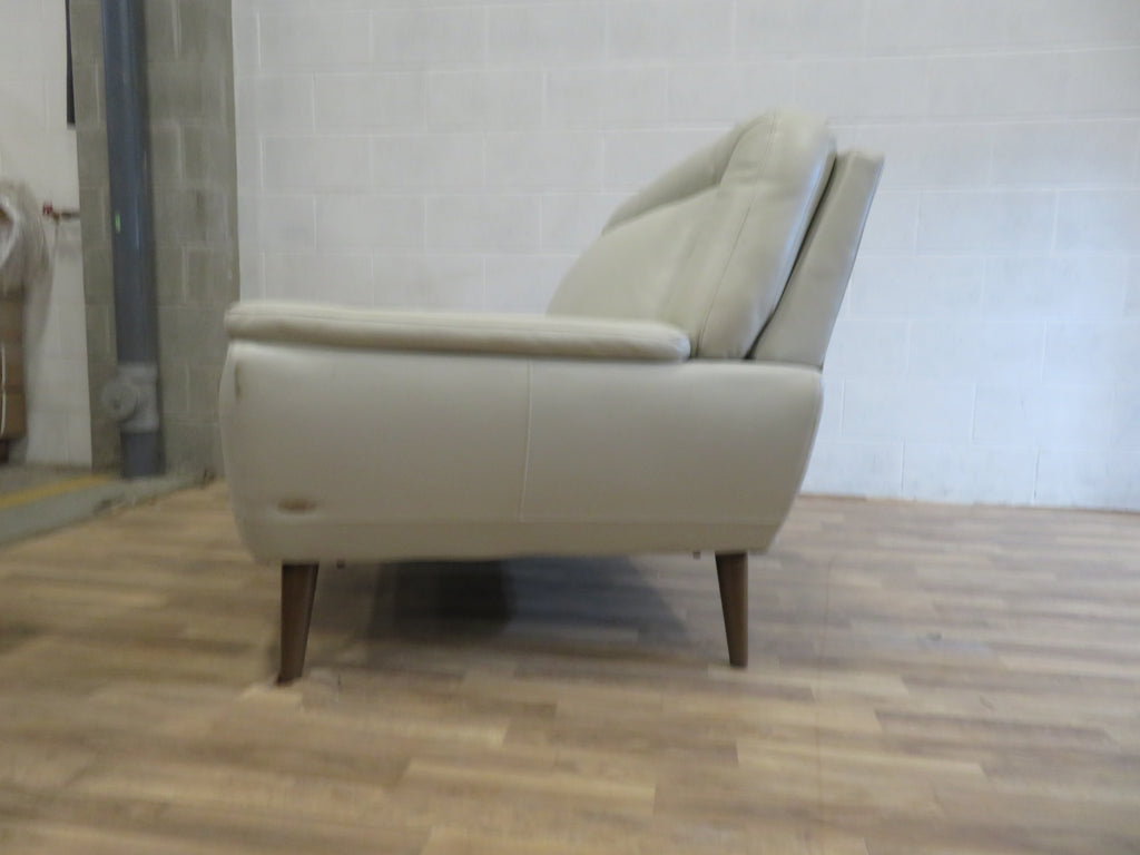 Oversized Arm Chair in Cream Leather