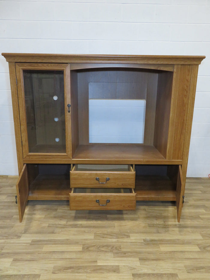 Wood Veneer TV/Media Cabinet