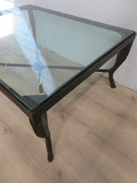 Wrought Iron with Glass Top Coffee Table