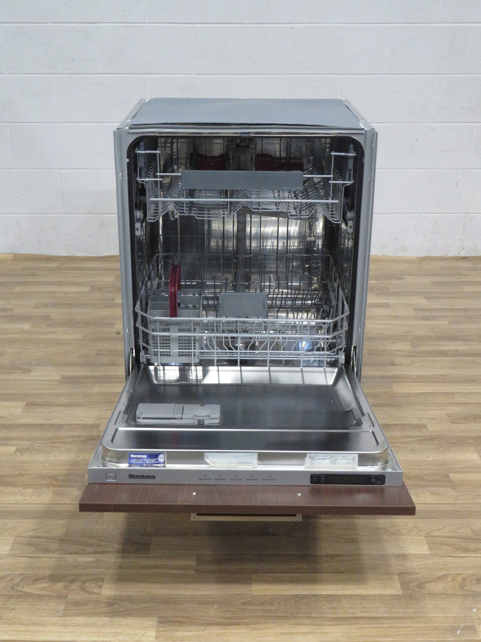 Blomberg DW55100FBI Dishwasher with Dark Brown Wood Cosmetic Front Panel