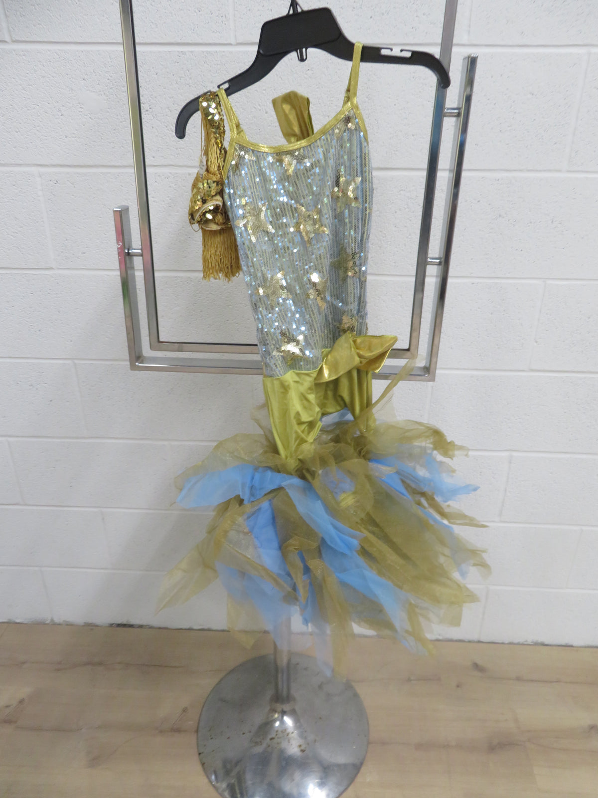 "Curtain Call" Tutu Style Costume - Gold and Blue