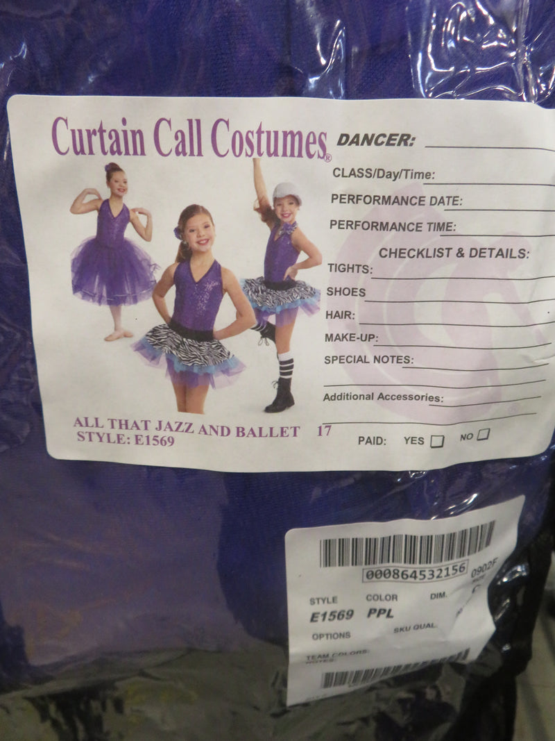 "Curtain Call" Tutu Style Costume - Purple