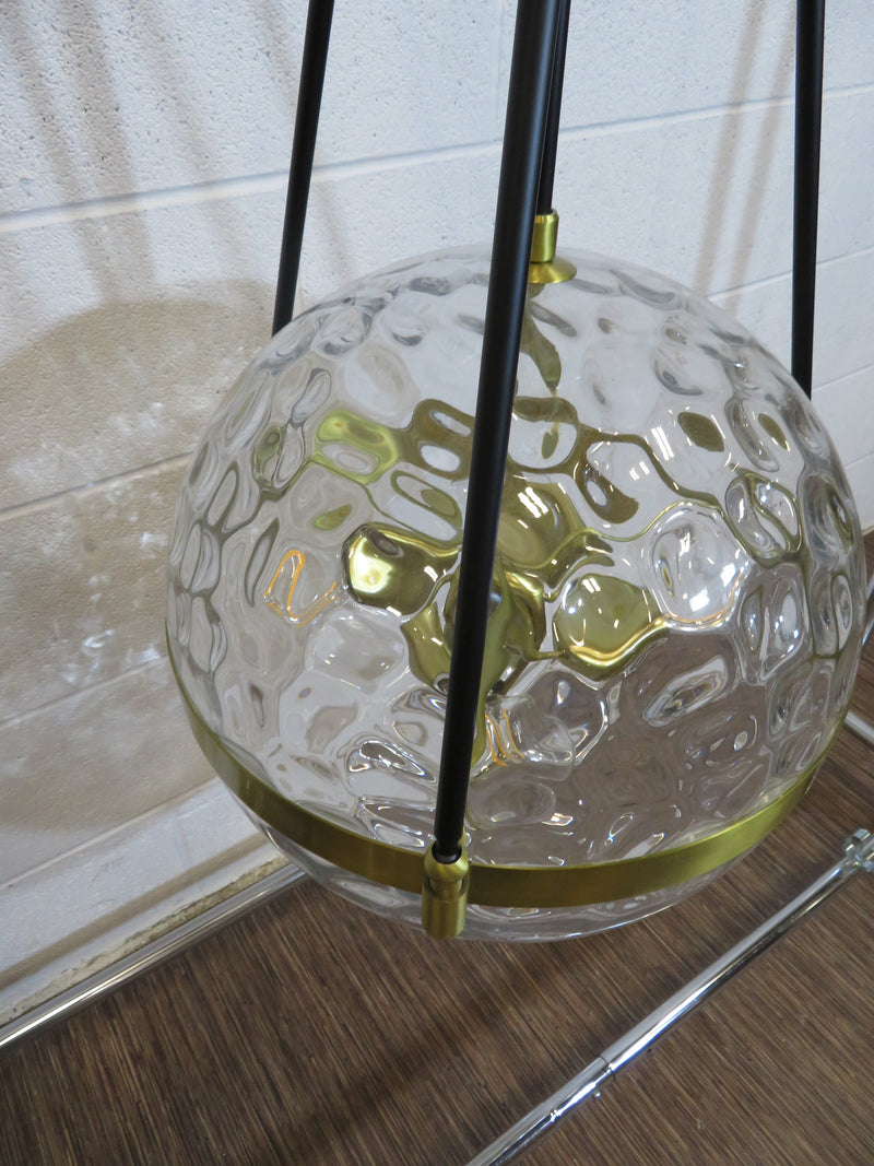 Contemporary Globe Chandelier in Gold and Black