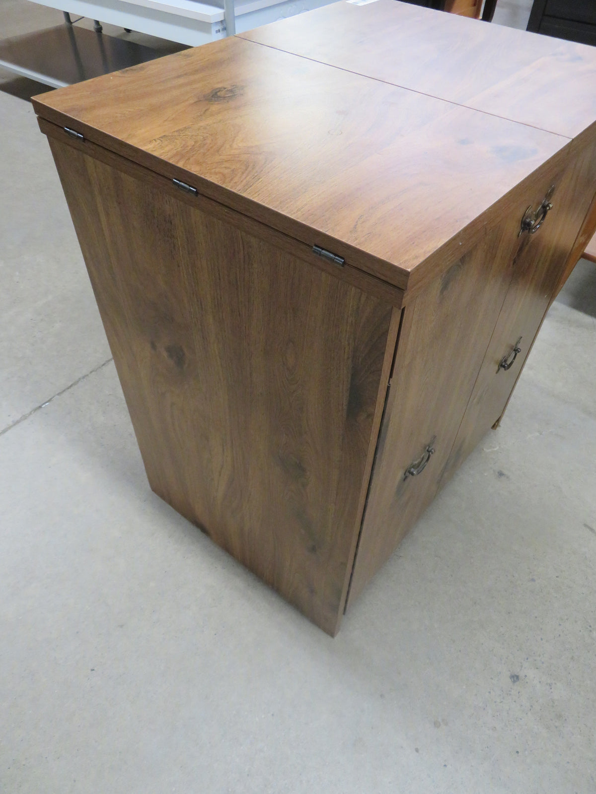 Cabinet with Matching Two Drawer Stool