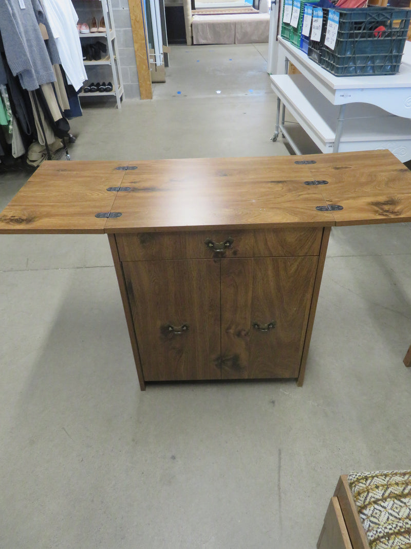 Cabinet with Matching Two Drawer Stool