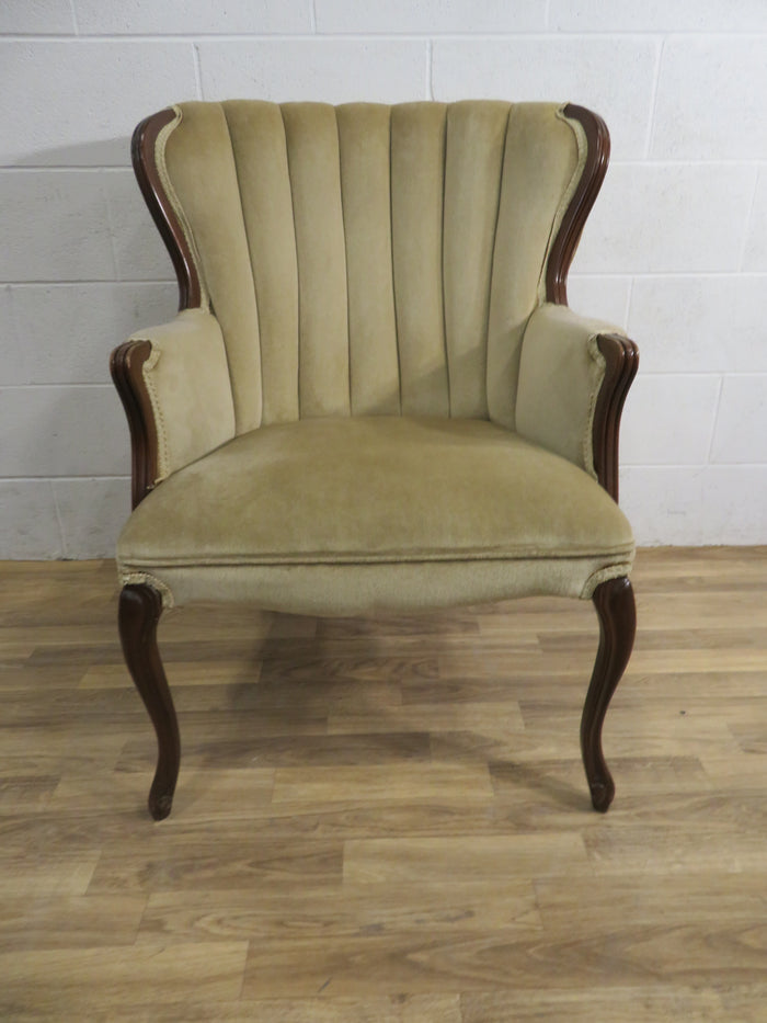 Wing Back Chair in Velour