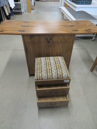 Cabinet with Matching Two Drawer Stool