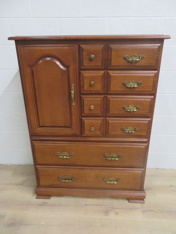 36"W Wooden Armoire with Six Drawers