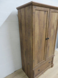 36.5"W Rustic Wood Wardrobe