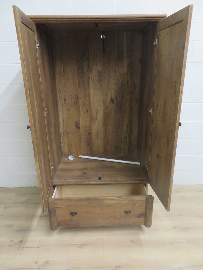 36.5"W Rustic Wood Wardrobe
