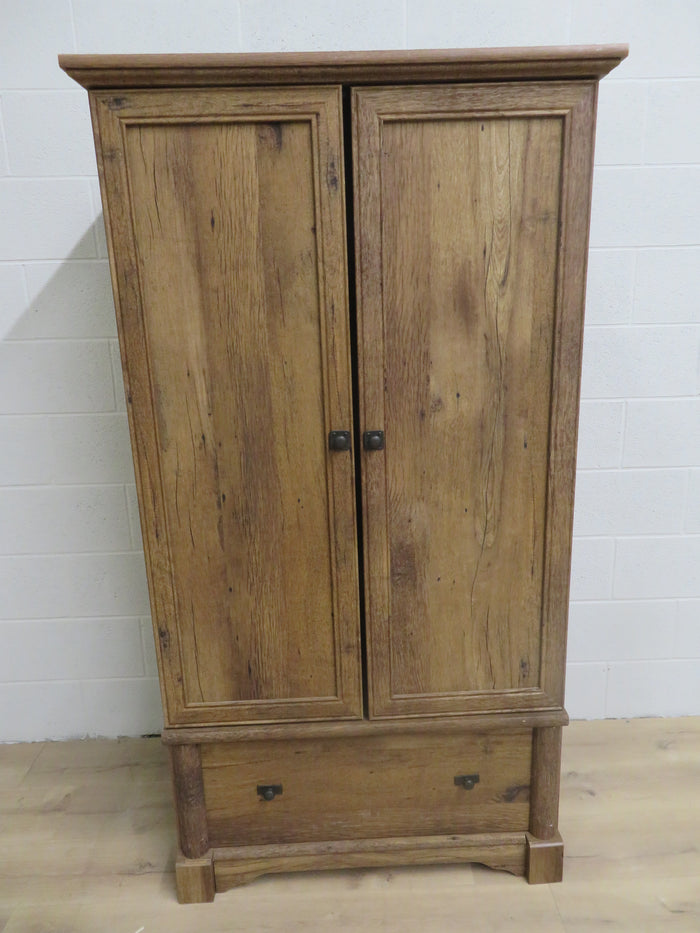 36.5"W Rustic Wood Wardrobe