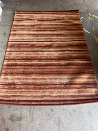 5 x 8' Brown Striped Carpet