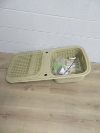 38.5"W Single Bowl Kitchen Sink in Beige
