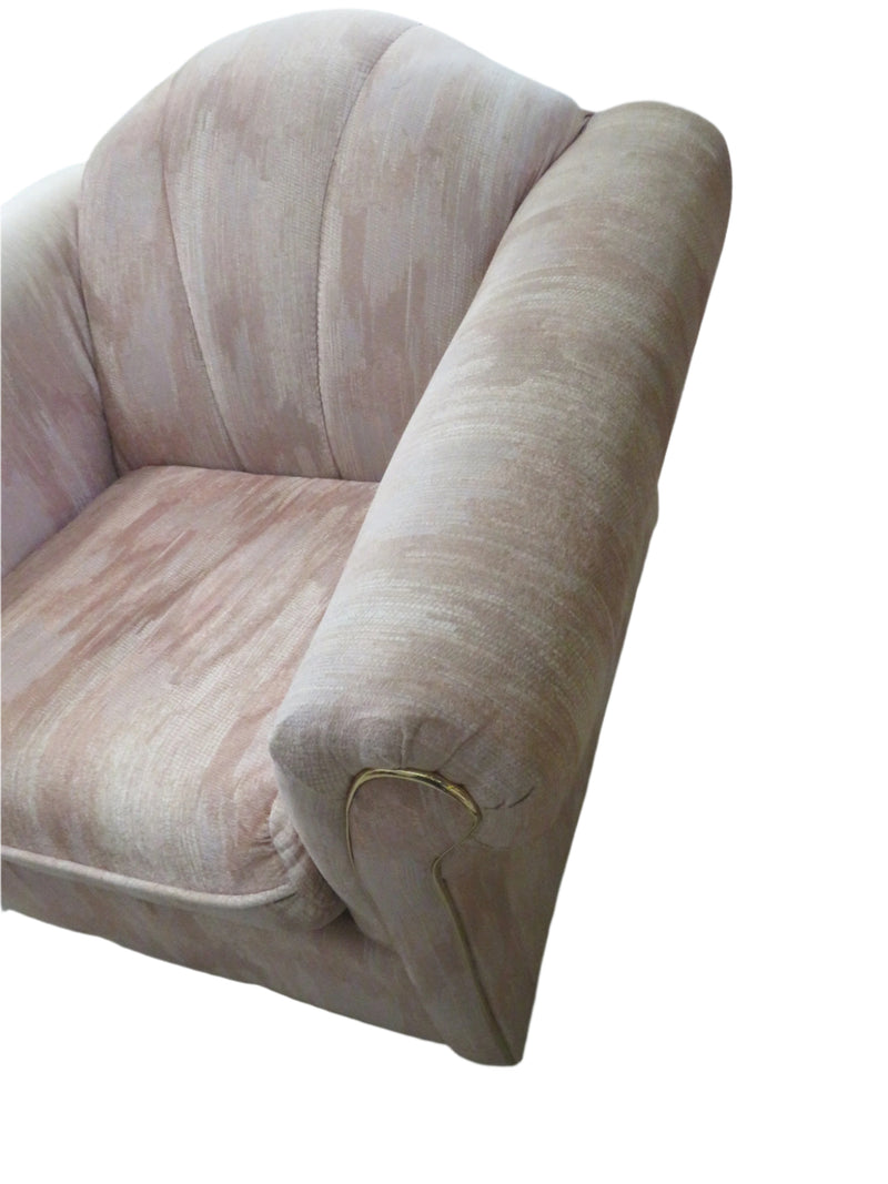 40"W Armchair in Pink Fabric