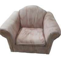 40"W Armchair in Pink Fabric