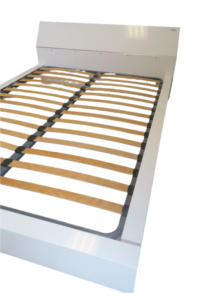 67"W Queen Bed Frame in White Malamine