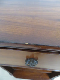 20"W Single Drawer Solid Wood Side Table