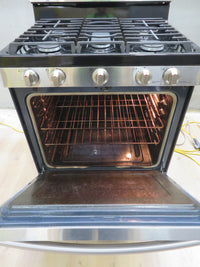 30" 5-Burner Gas Stove in Black and Stainless Steel