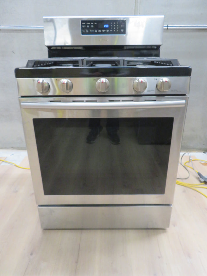 30" 5-Burner Gas Stove in Black and Stainless Steel