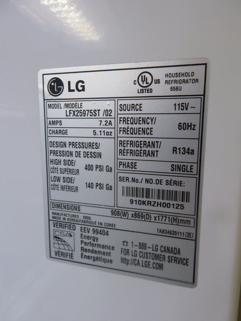 36" French Door Fridge Freezer in Stainless Steel with Ice Maker