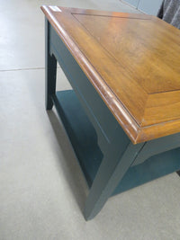 22"W Single Drawer Solid Wood Side Table