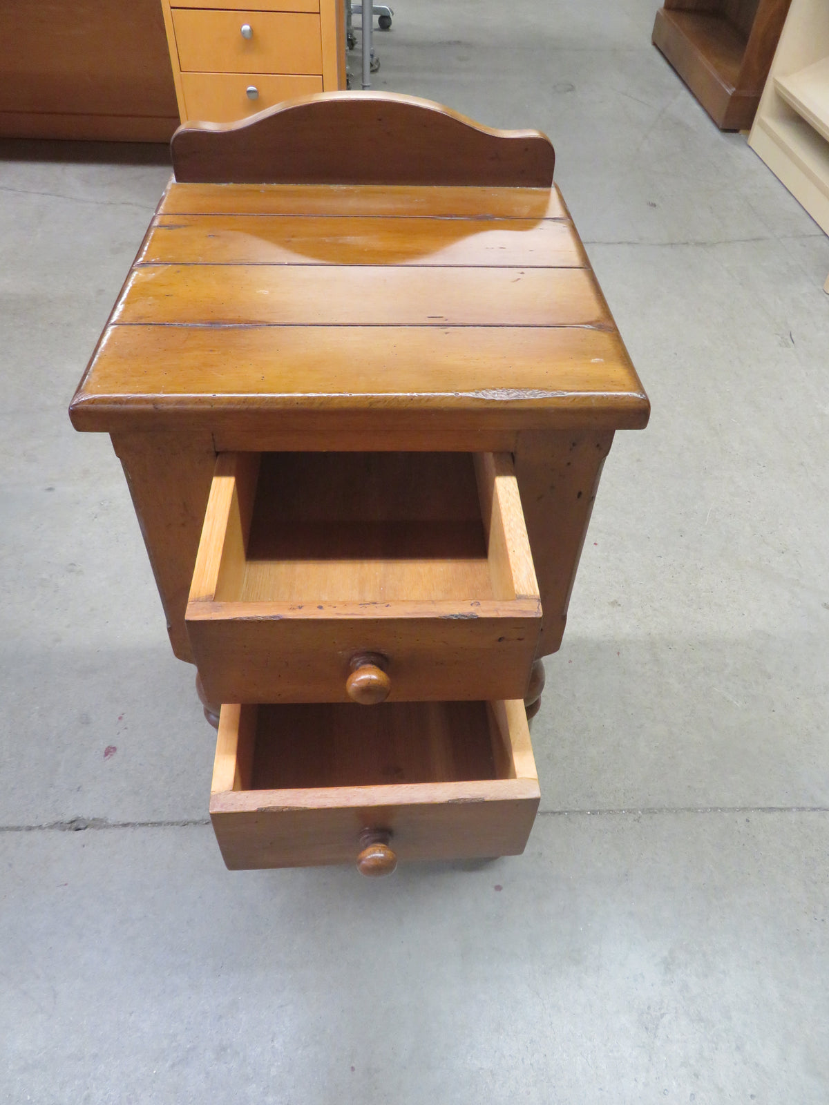 15"W Rustic Telephone Table with Two drawers