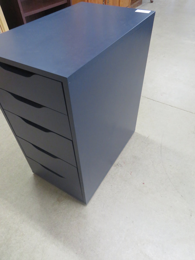 14.5"W Office/Desk Drawers with 5 Drawers - Navy Blue