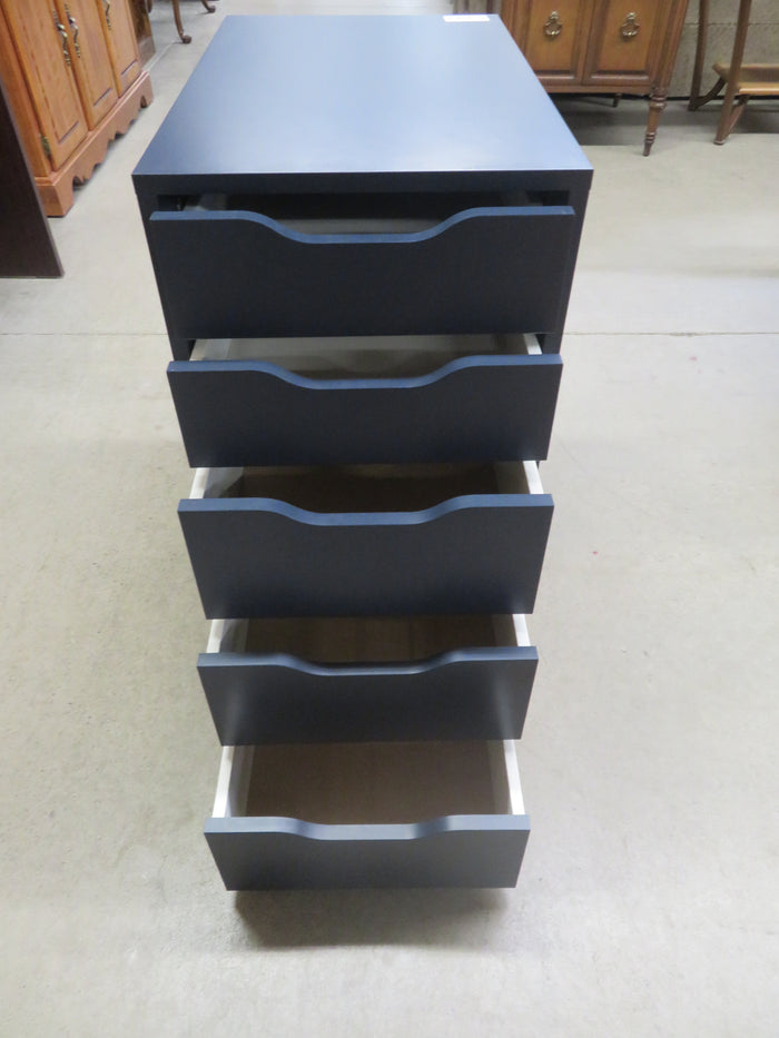 14.5"W Office/Desk Drawers with 5 Drawers - Navy Blue
