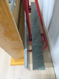 64" Wood with Green Marble Mantel