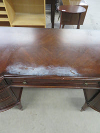 62"W Solid Wood Double Pedestal Desk
