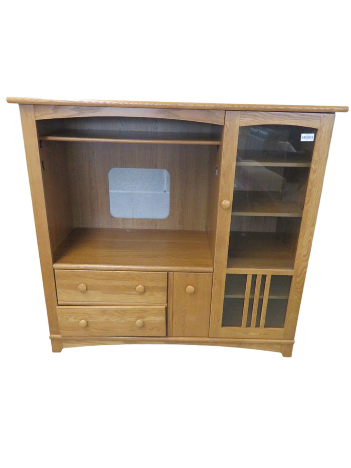 57"W Solid Wood Multi-Media Cabinet