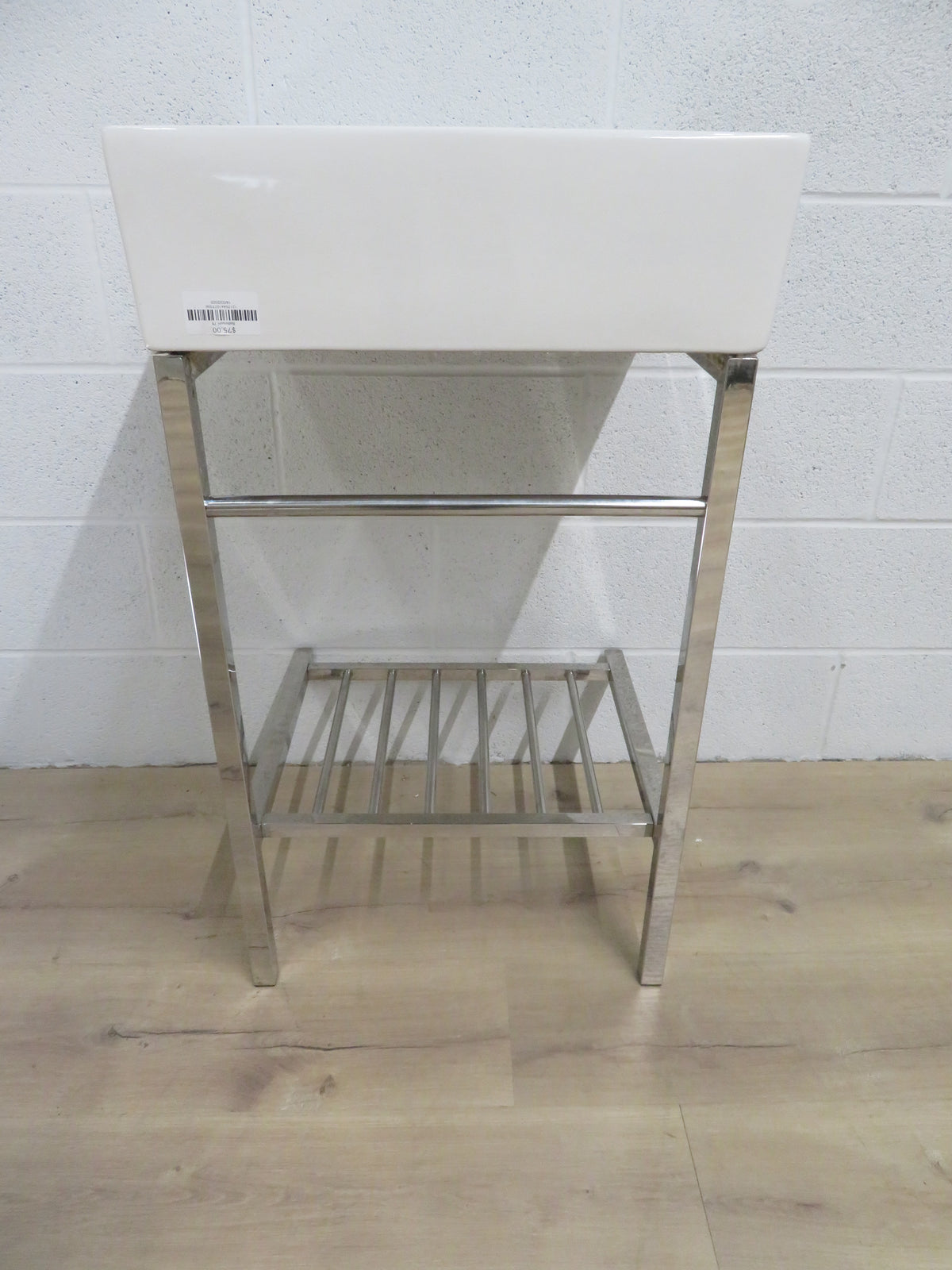 20"W Bathroom Sink on Chrome Frame
