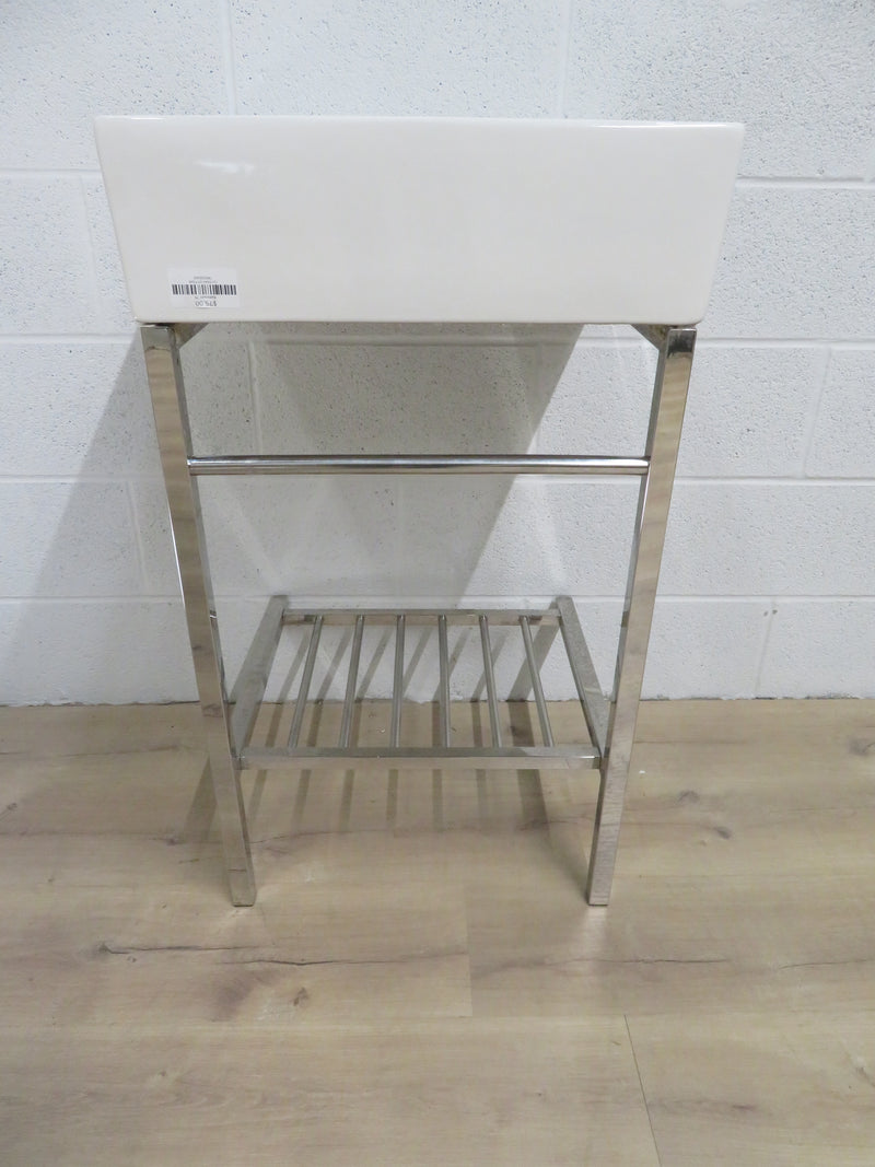 20"W Bathroom Sink on Chrome Frame