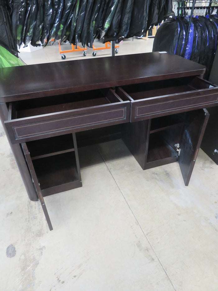 48"W Double Pedestal Desk - Black