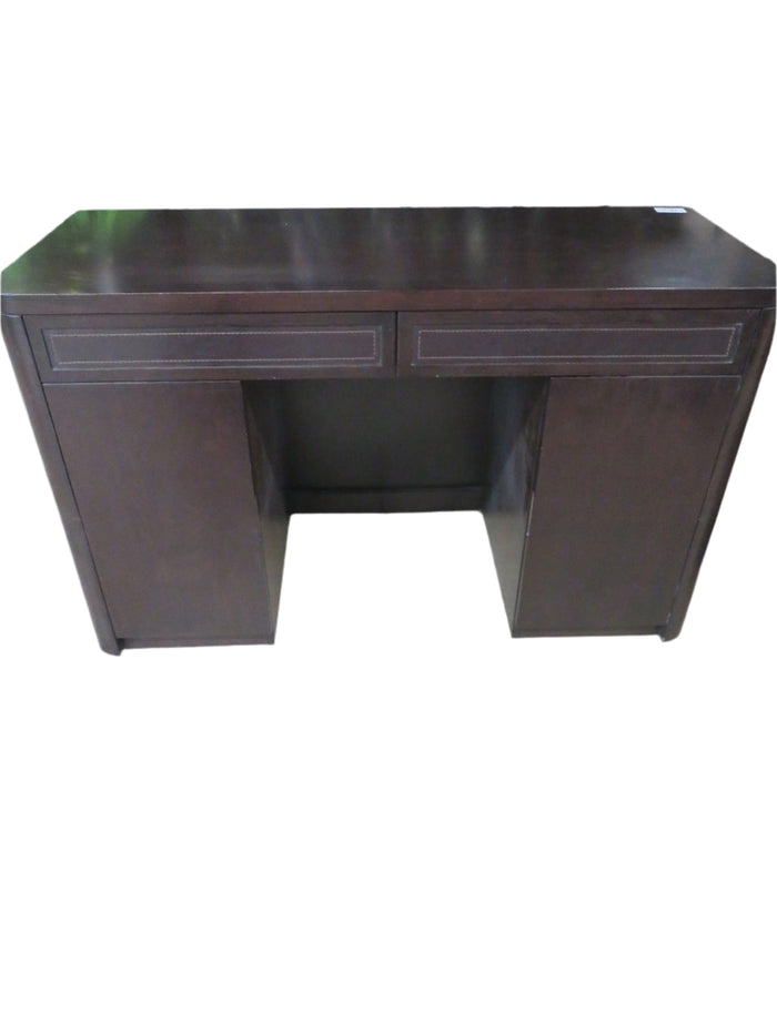 48"W Double Pedestal Desk - Black