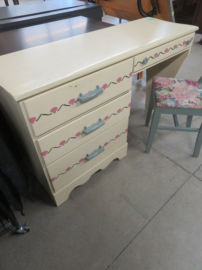 48"W Child's Single Pedestal Desk with Chair