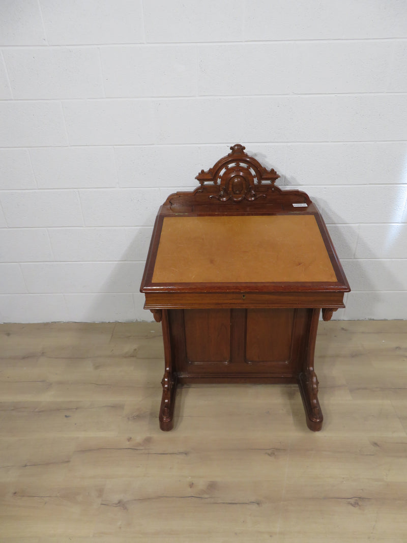 27"W Antique Victorian Davenport Writing Desk