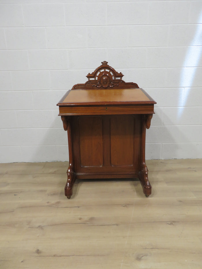 27"W Antique Victorian Davenport Writing Desk