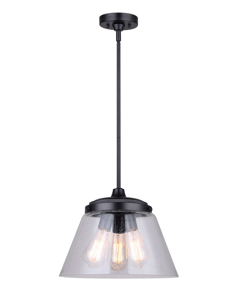 DECLAN Matte Black Dual-Mount Pendant, IPL1097A03BK13