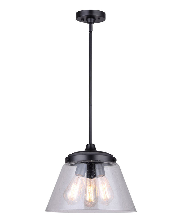 DECLAN Matte Black Dual-Mount Pendant, IPL1097A03BK13