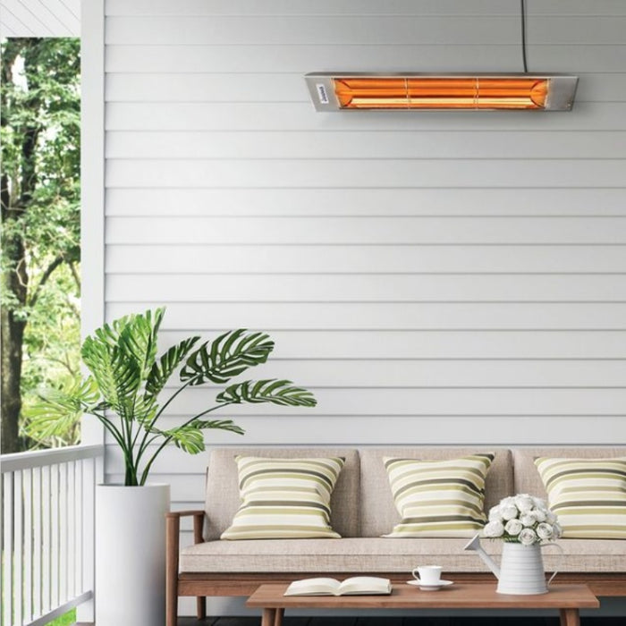 39"W Single Element Electric Heater - 1500W - Black