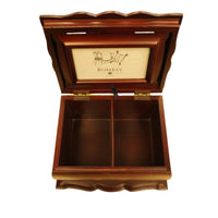 Walnut Jewelry Box with 4x6-inch Photo Frame