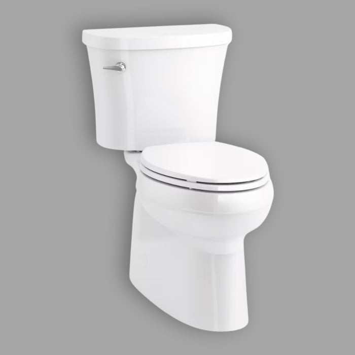 Kohler Gleam 2-Piece Chair Height Elongated Skirted 4.8 LPF Single Flush Toilet in White with Slow Close Seat