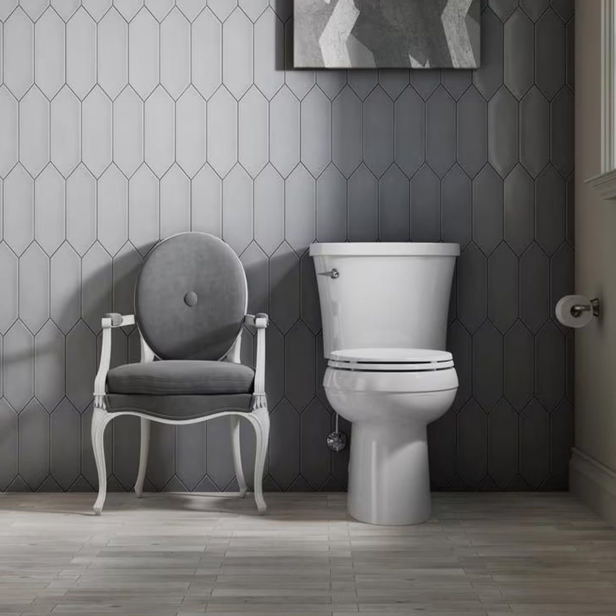 Kohler Gleam 2-Piece Chair Height Elongated Skirted 4.8 LPF Single Flush Toilet in White with Slow Close Seat