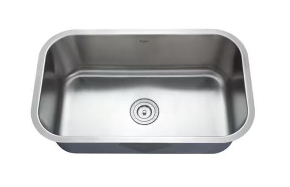 KRAUS 31 1/2"W Undermount Single Bowl 16 gauge Stainless Steel Kitchen Sink