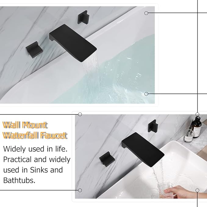 Kaphone Waterfall Faucet (Black)
